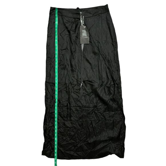 BARBARA I GONGINI NWT Black Silk Avant Garde High-Lo Skirt 40 (10) - Picture 10 of 16
